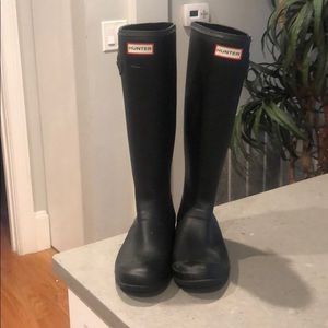 Matt Black Hunter Rain Boots